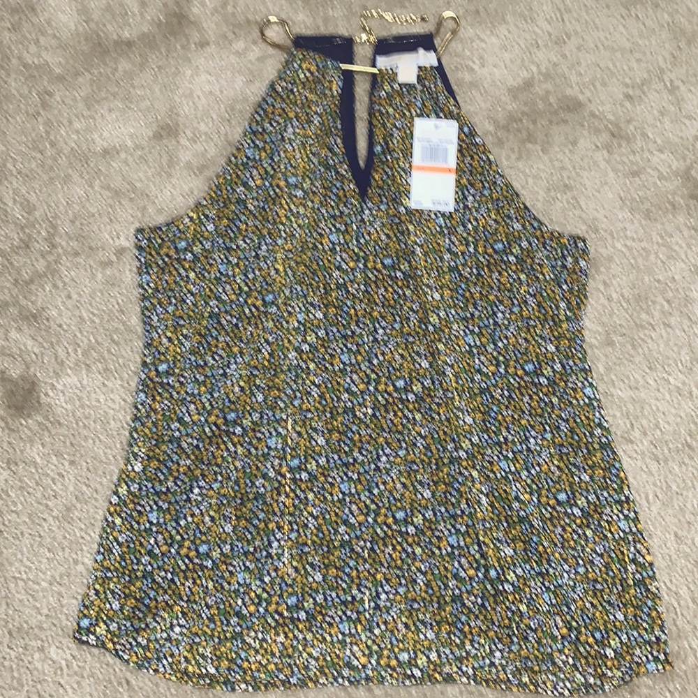 MICHAEL KORS BLOUSE NEW WITH TAGS “HALTER CHAIN NECK” SIZE SMALL